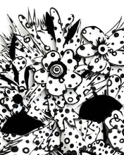 Load image into Gallery viewer, Black and White Flower Face Poster
