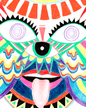 Load image into Gallery viewer, &quot;Eye- eye- eye!&quot; Psychedelic face poster
