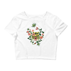 "Rose Tiger Garden" Women’s Crop Tee